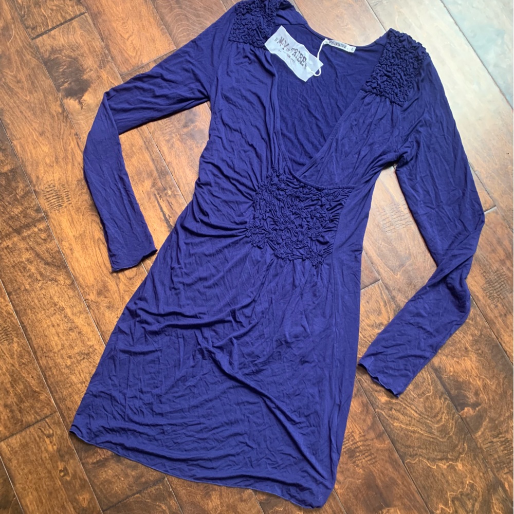 NWT {My Tribe} Josie Blue Long Sleeve Dress Size Large‎